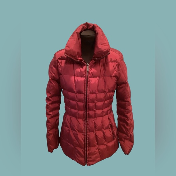 Calvin Klien Red Puffer Jacket Down Jacket Sz XS - Picture 1 of 6